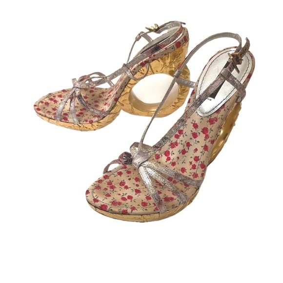 Louis Vuitton Floral Feerique Morganne Sandals Ring Heels Size 36 (US Size 6) - Picture 6 of 16